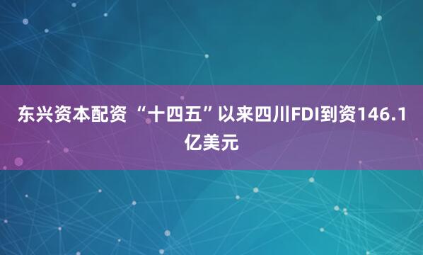 东兴资本配资 “十四五”以来四川FDI到资146.1亿美元