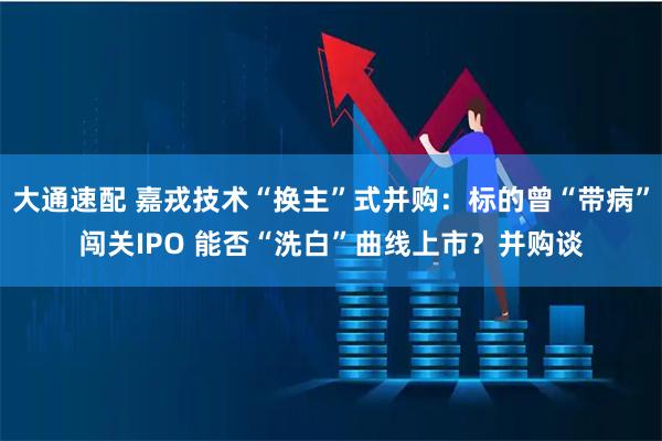 大通速配 嘉戎技术“换主”式并购:标的曾“带病”闯关IPO 能否“洗白”曲线上市?并购谈